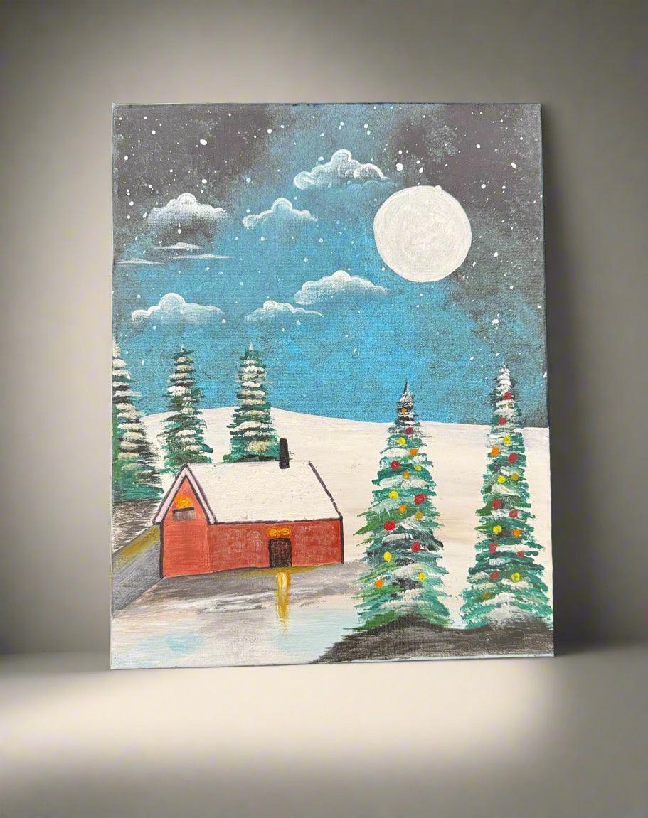 "Moonlit Serenity: A Winter Wonderland" - GalaxyArtWork