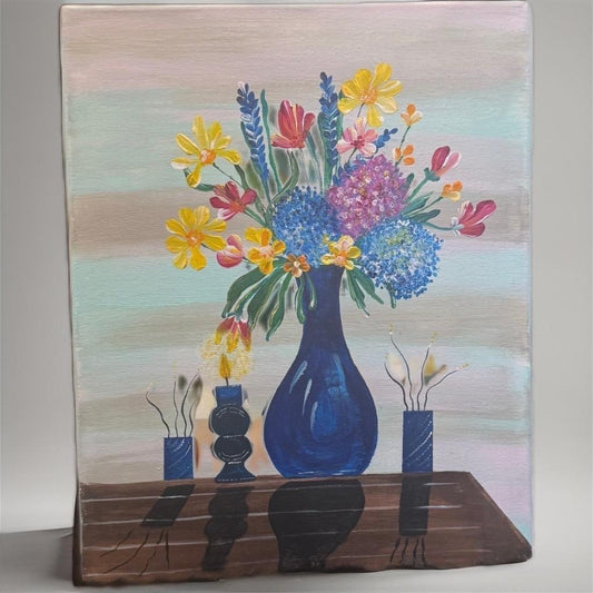 "Floral Symphony in Blue" - GalaxyArtWork