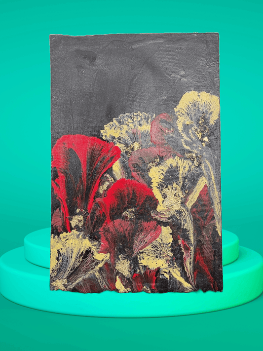 Velvet Blooms – Handmade Dark Floral Canvas Wall Art - GalaxyArtWork