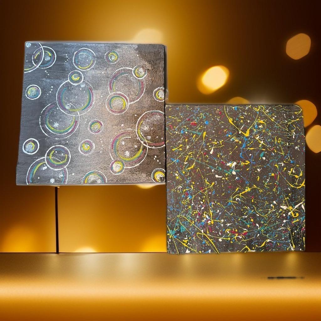 The Abstract Trio: A Journey Through Texture and Patterns" - GalaxyArtWork