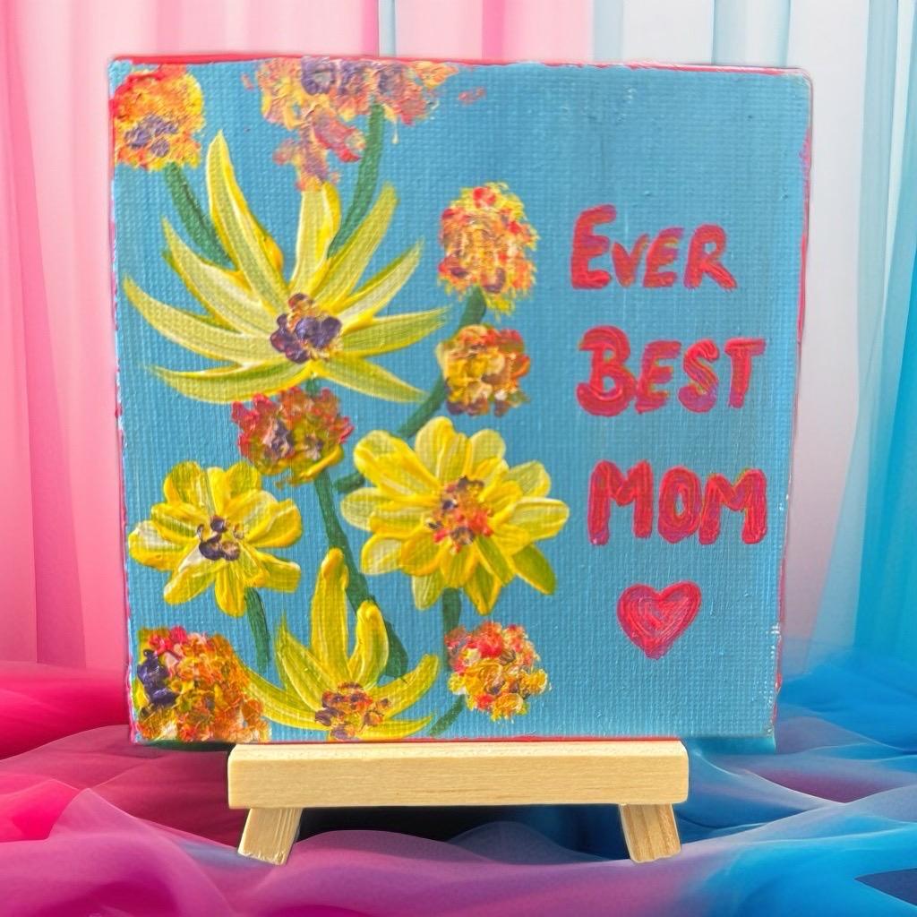 Golden Glow – Mini Canvas Mother's Day Gift for the Best Mom Ever