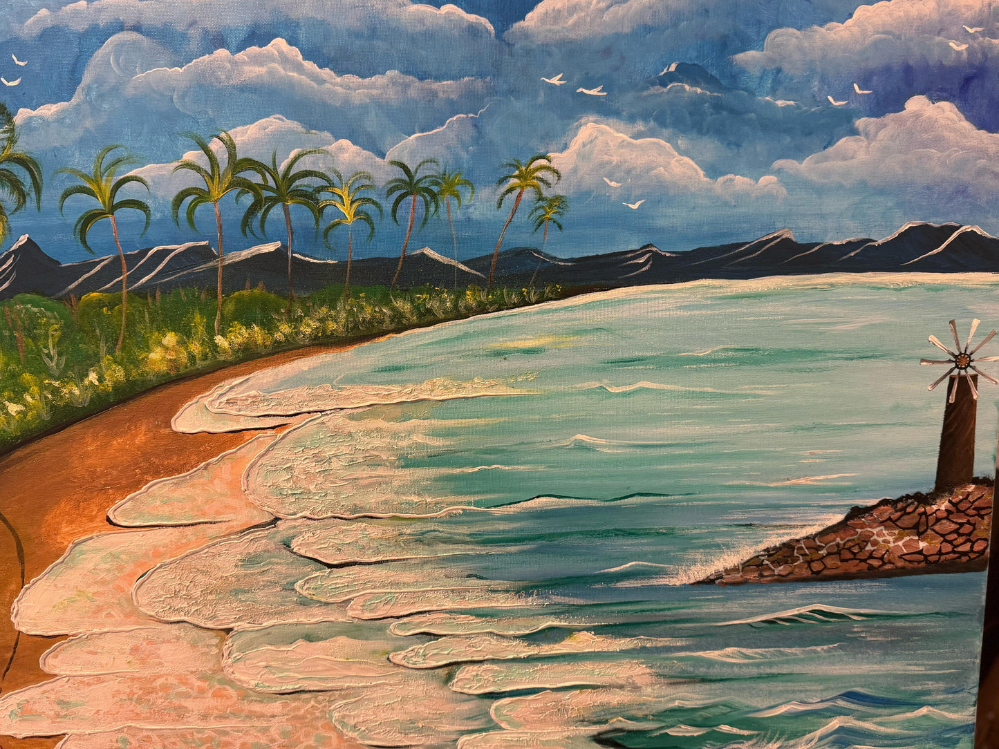 Whispers of the Coast – Hand-Painted Coastal Wall Art on Canvas