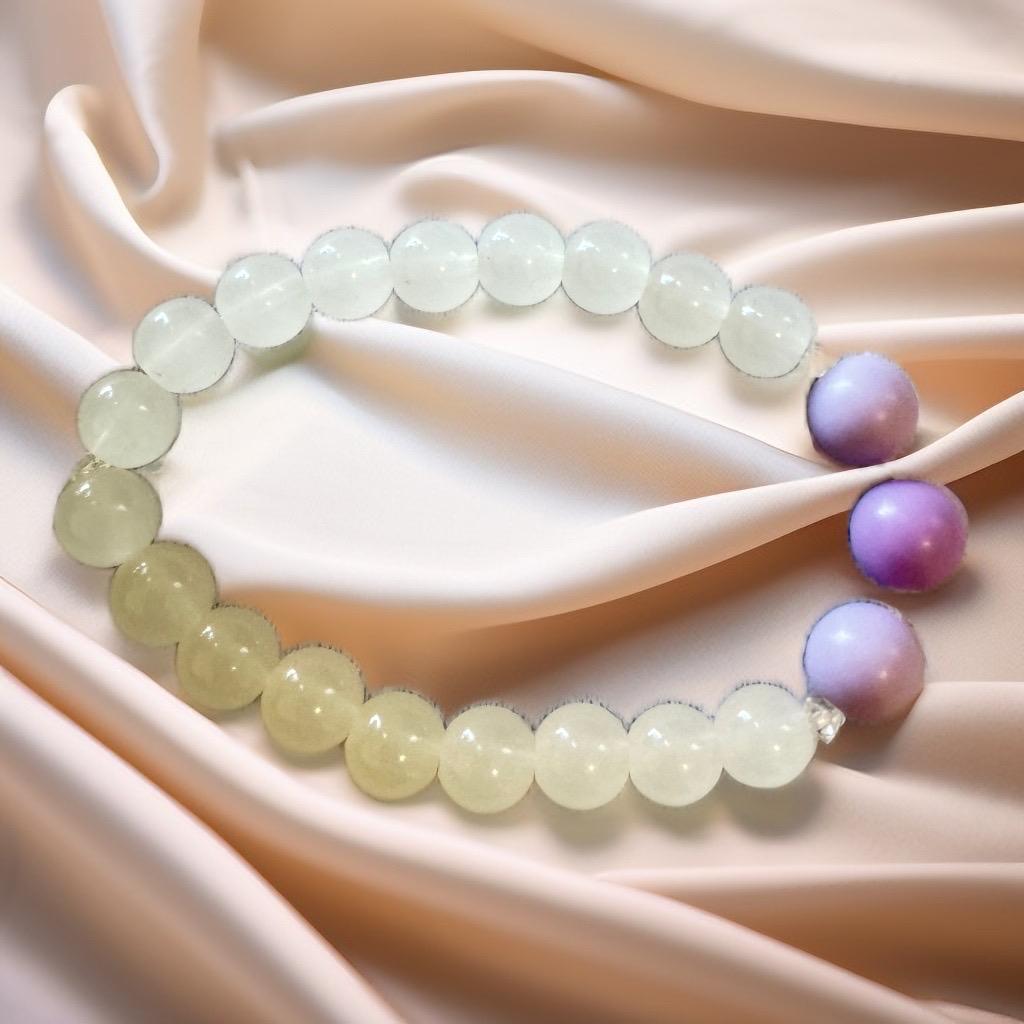 Pastel Harmony Beaded Bracelet" - GalaxyArtWork