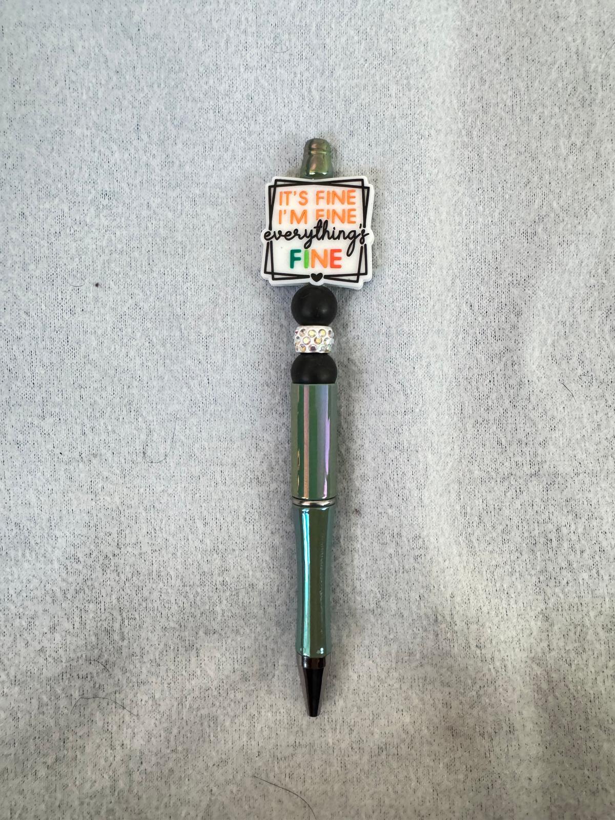 It's Fine" Metallic Decorative Pen - GalaxyArtWork