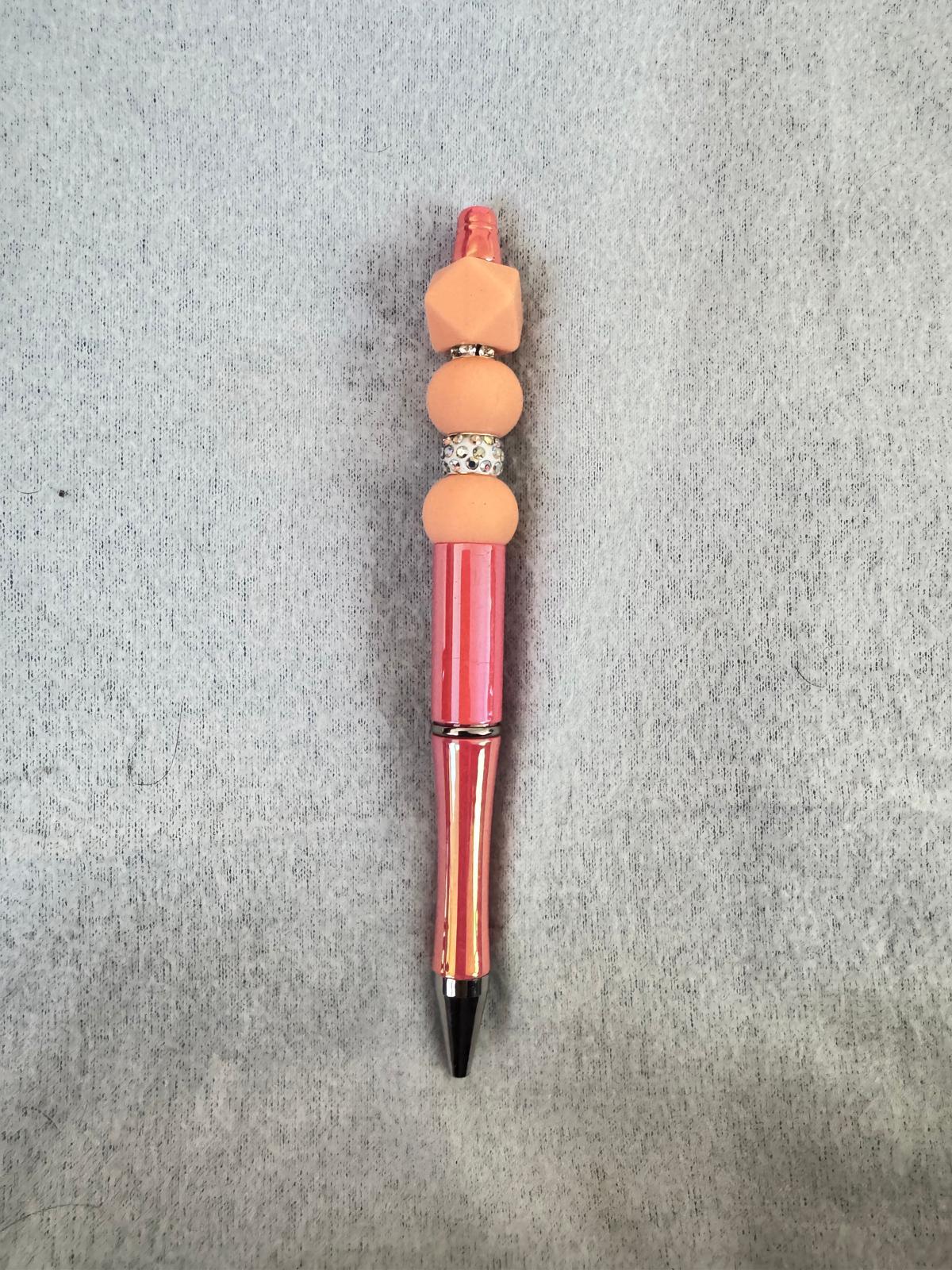 Elegant Peach-Themed Decorative Pen - GalaxyArtWork