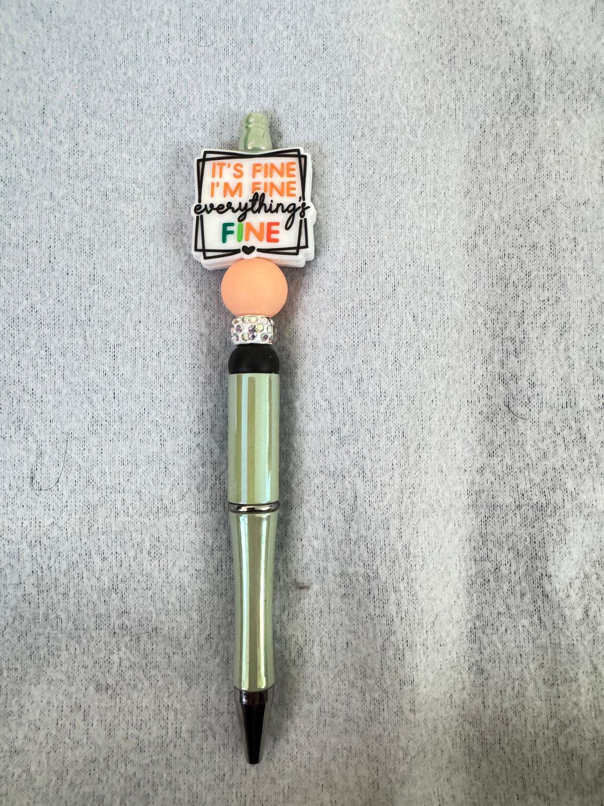 It's Fine" Mint Green Decorative Pen - GalaxyArtWork