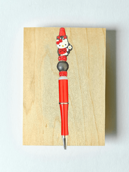 Hello Red Bow Pen – Kawaii Red Pen with Cute Character & Matching Bow