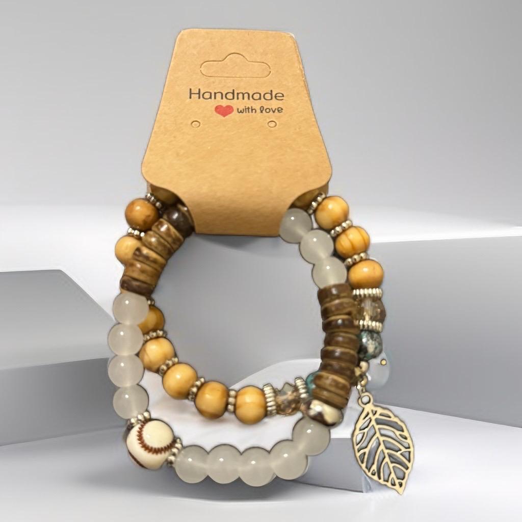 Woodland Harmony Bracelet Set – Nature’s Essence & Sporty Touch