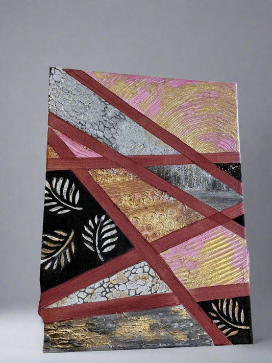 Bold Harmony - Textured Canvas Art - GalaxyArtWork