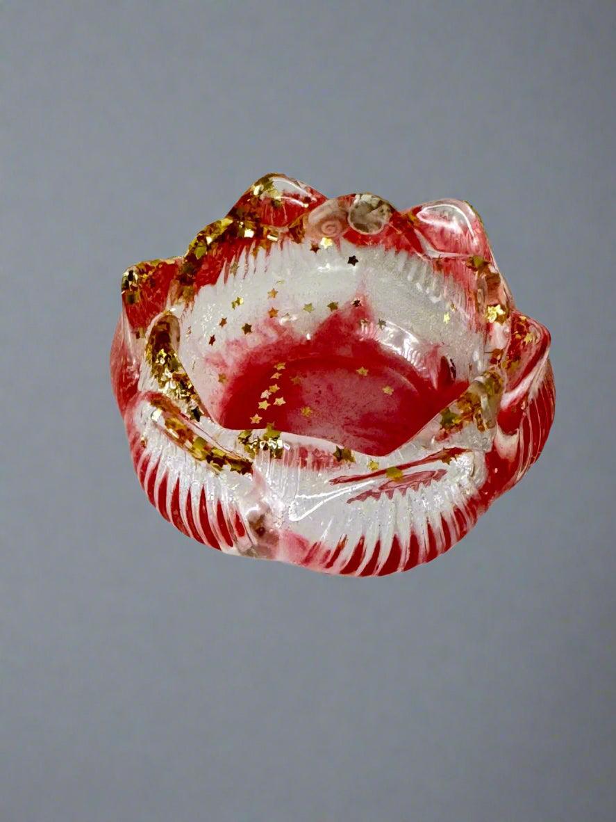 PINK Glow – Handmade Resin Trinket Bowl - GalaxyArtWork