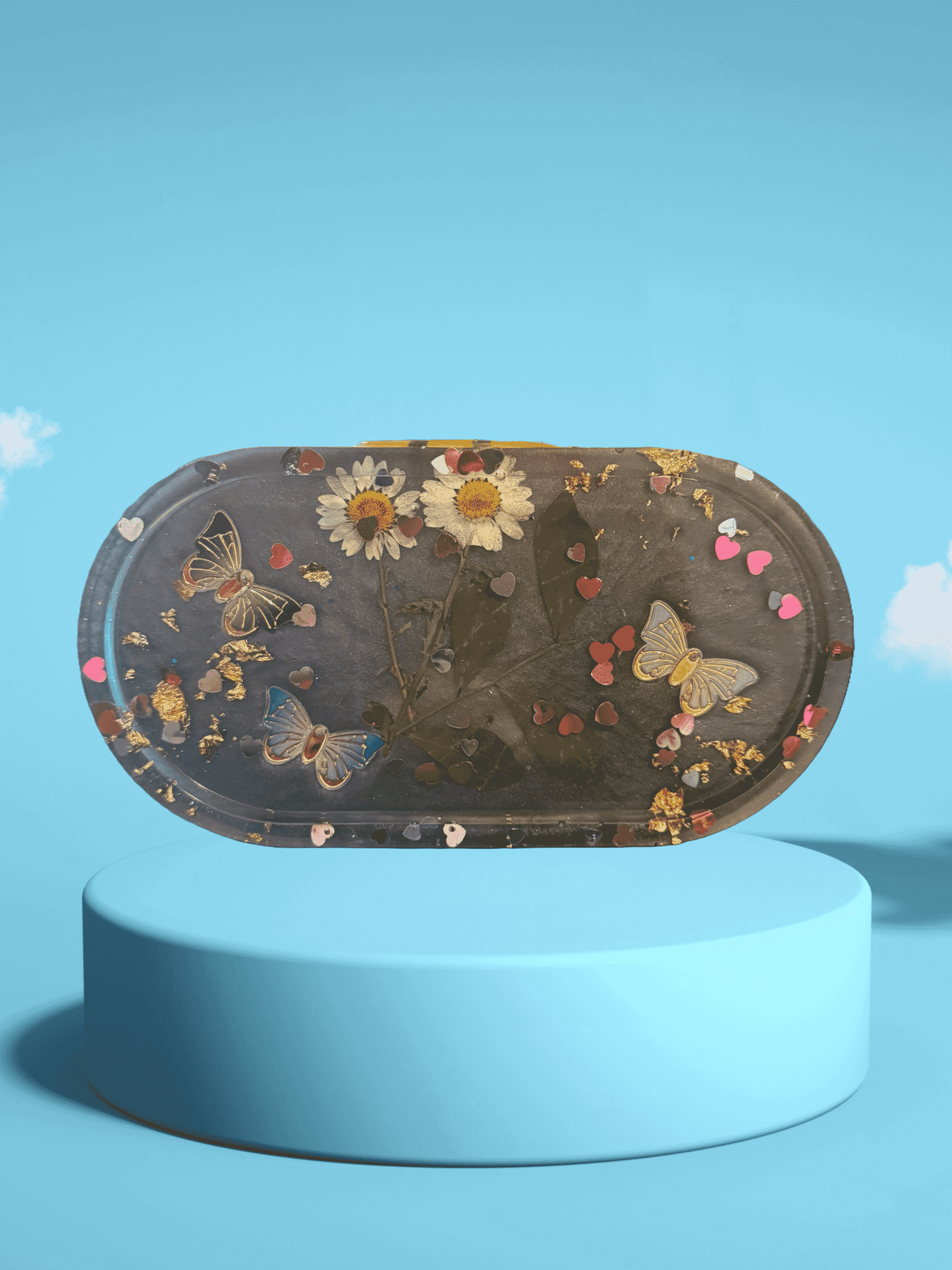 Enchanted Garden Resin Tray – Handmade Art and Craft Gift