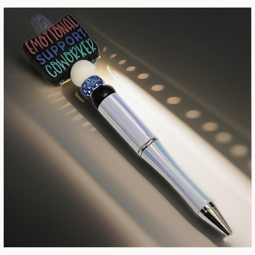 Emotional Support Coworker Beaded Pen – Stylish & Fun Office Gift - GalaxyArtWork