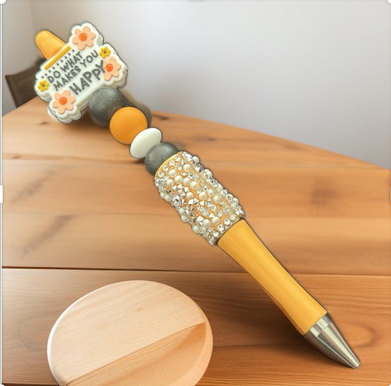 Hand Beaded Pen-Yellow - GalaxyArtWork