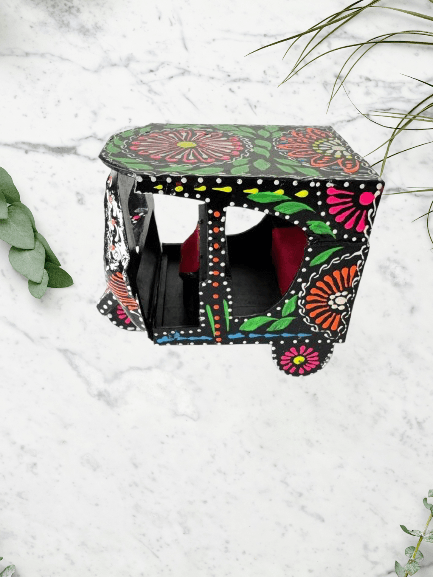 Handmade Miniature Rickshaw | Traditional Pakistani Truck Art Decor - GalaxyArtWork