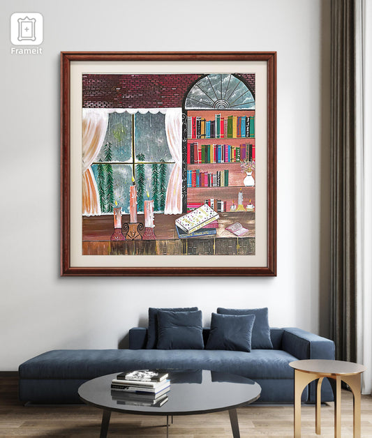 The Glow of Knowledge – 24x24 Inch Handmade Canvas Painting