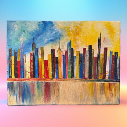 "Vivid Skyline" (12*18) - GalaxyArtWork