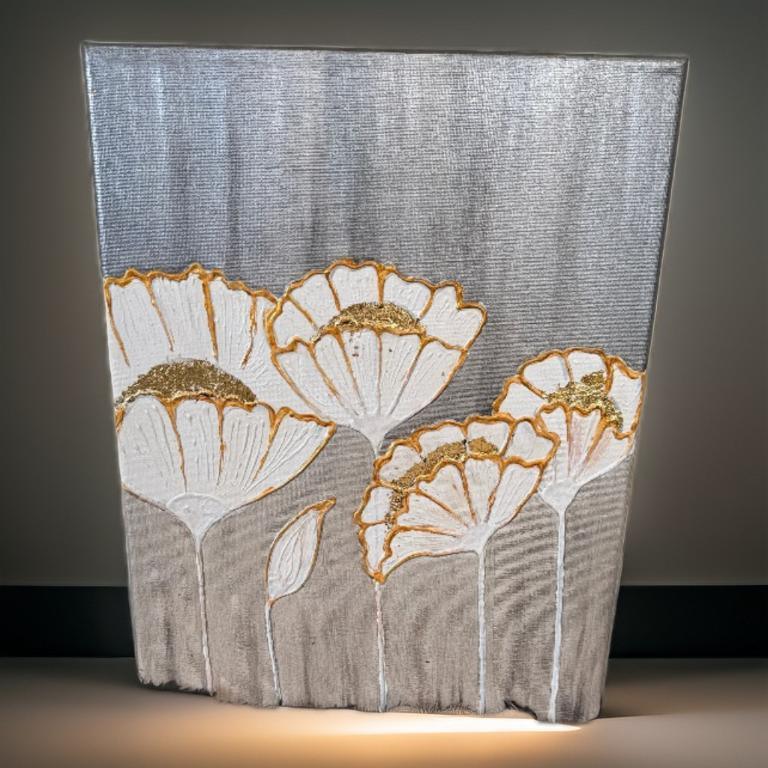 "Golden Radiance: A Triptych of Elegance"(Three panel) - GalaxyArtWork