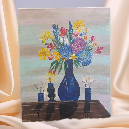 "Floral Symphony in Blue" - GalaxyArtWork