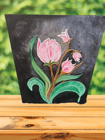 Luminous Bloom – Handmade Acrylic Canvas Painting for Wall Decor - GalaxyArtWork