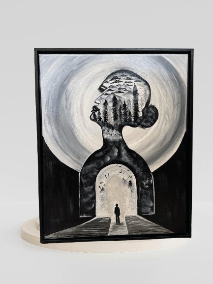 Journey Within – Surreal Self-Discovery Canvas Art (20x16 in) - GalaxyArtWork