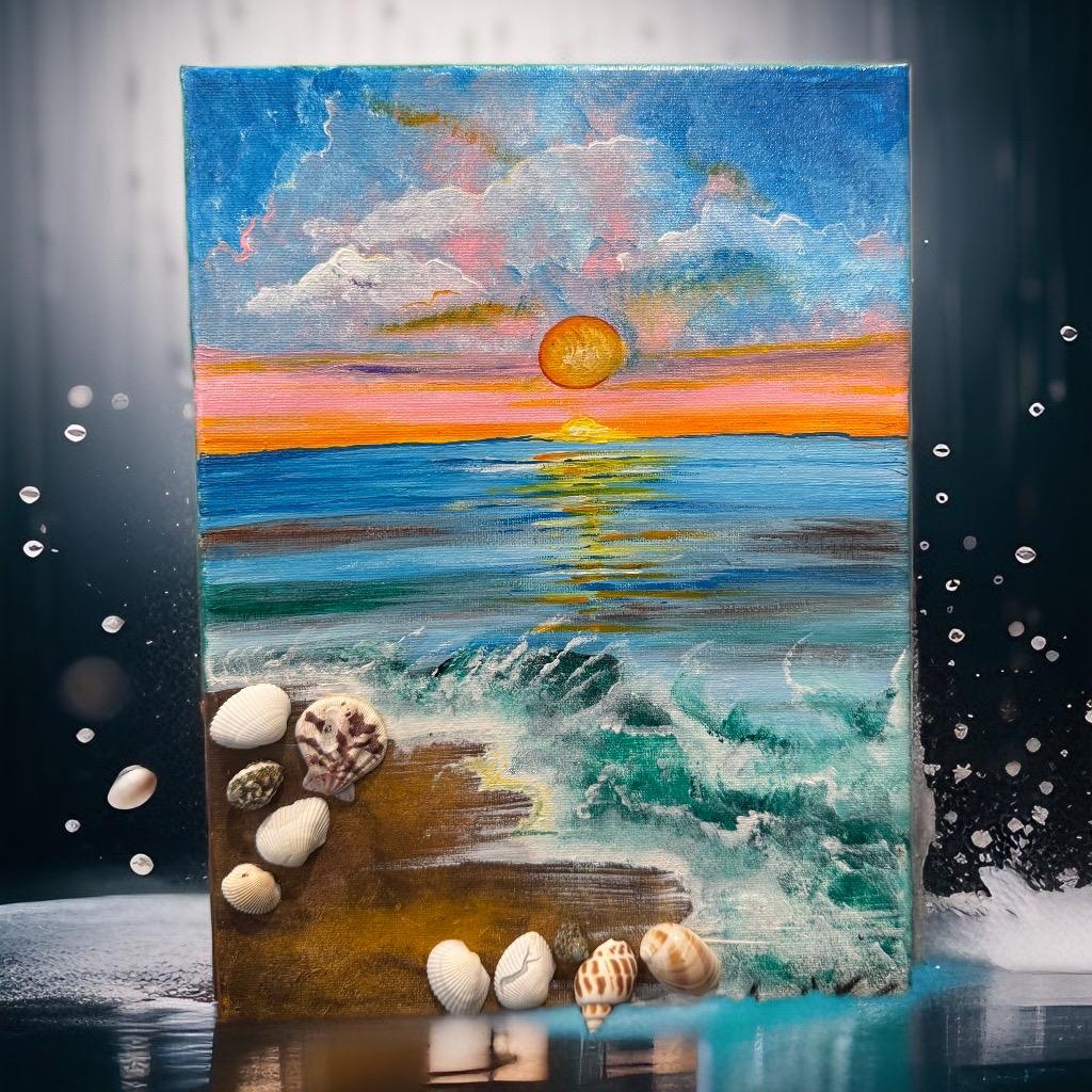 "Ocean's Embrace at Sunset"