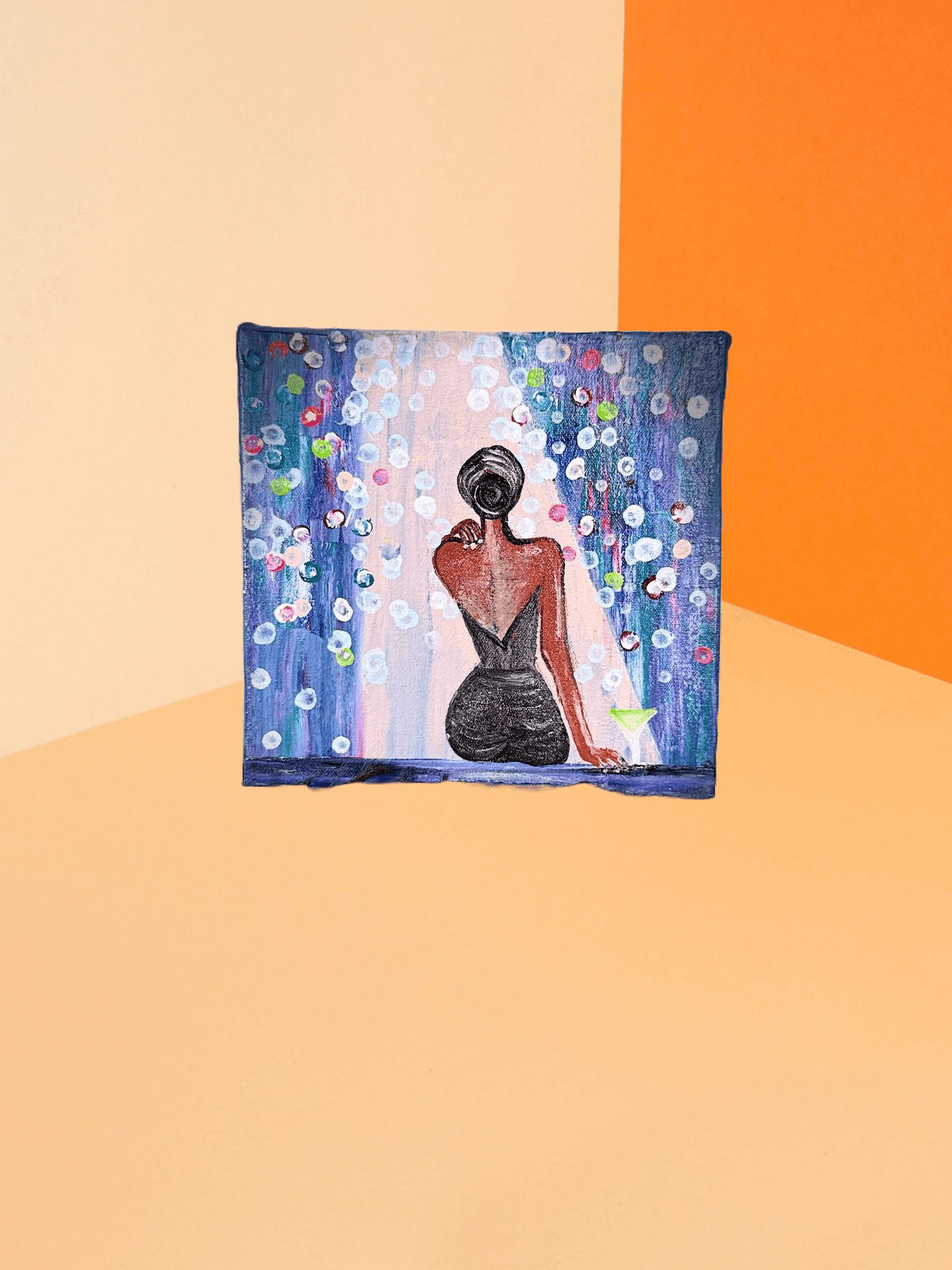 Night of Enchantment – Handmade Elegant Woman Canvas - GalaxyArtWork