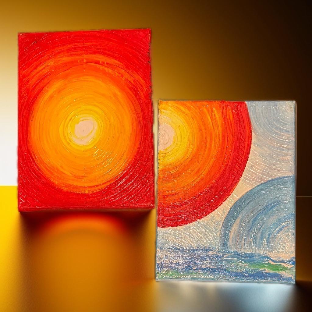 "Dual Horizons: Sun and Sea"(PAIR) - GalaxyArtWork