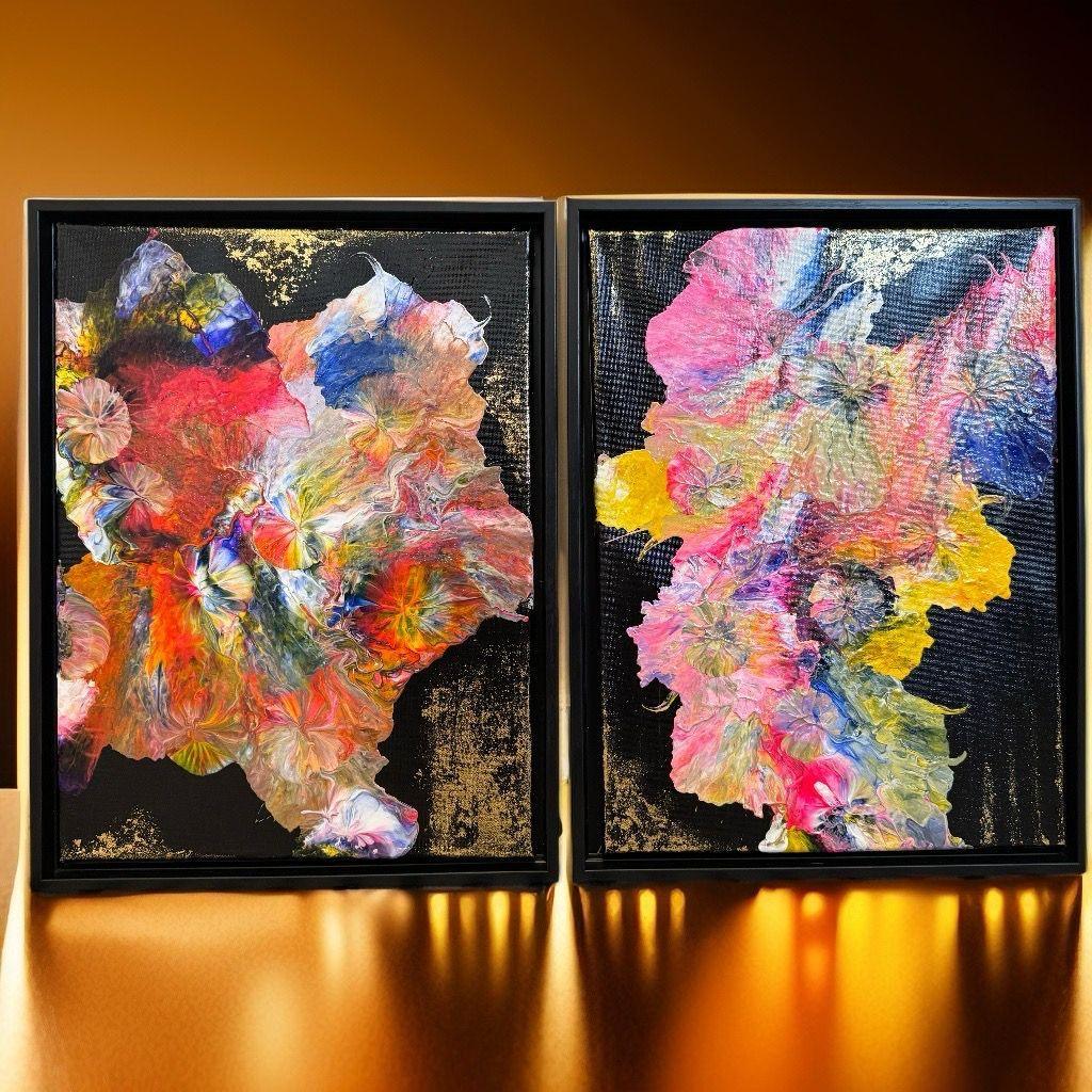Symphony of Colors – Handmade Abstract Canvas Painting - GalaxyArtWork