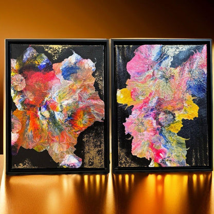Symphony of Colors – Handmade Abstract Canvas Painting - GalaxyArtWork