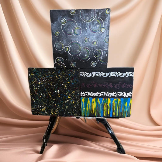 The Abstract Trio: A Journey Through Texture and Patterns" - GalaxyArtWork