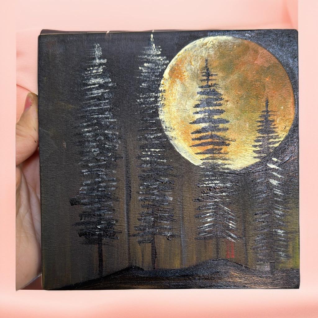 Golden Moonlit Pines