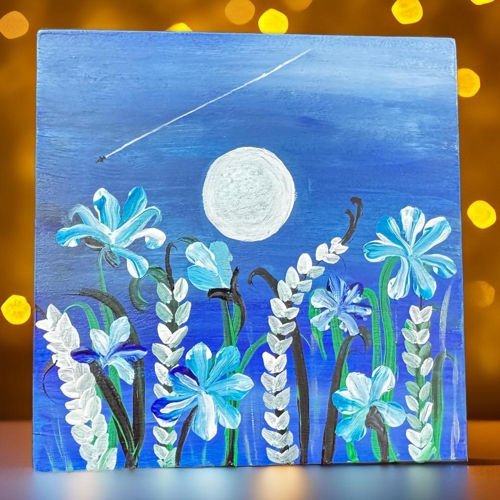 Moonlit Bloom - GalaxyArtWork