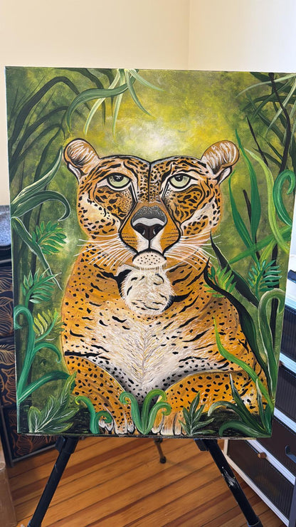Majestic Leopard in the Jungle – Wild Beauty on Canvas