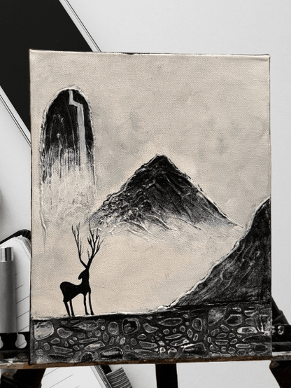 Ethereal Serenity: Deer in the Mist