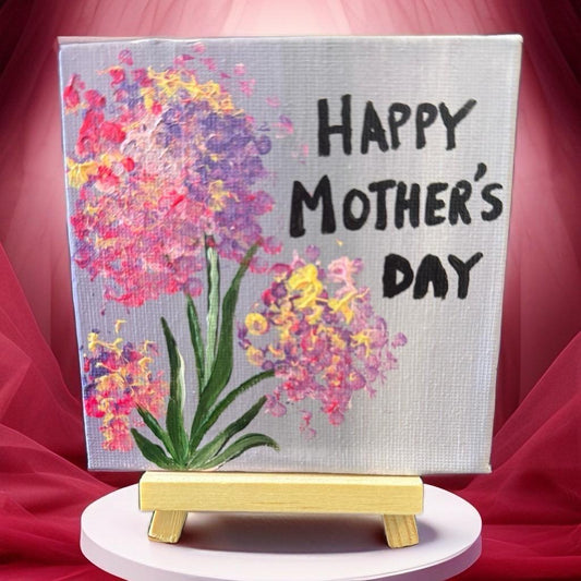 Garden of Affection – Hand-Painted Mother's Day Floral Mini Art