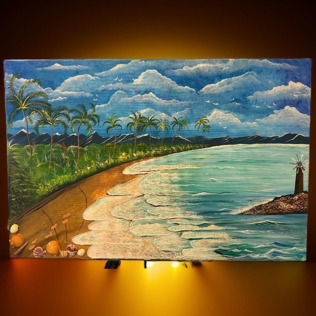 Whispers of the Coast – Hand-Painted Coastal Wall Art on Canvas