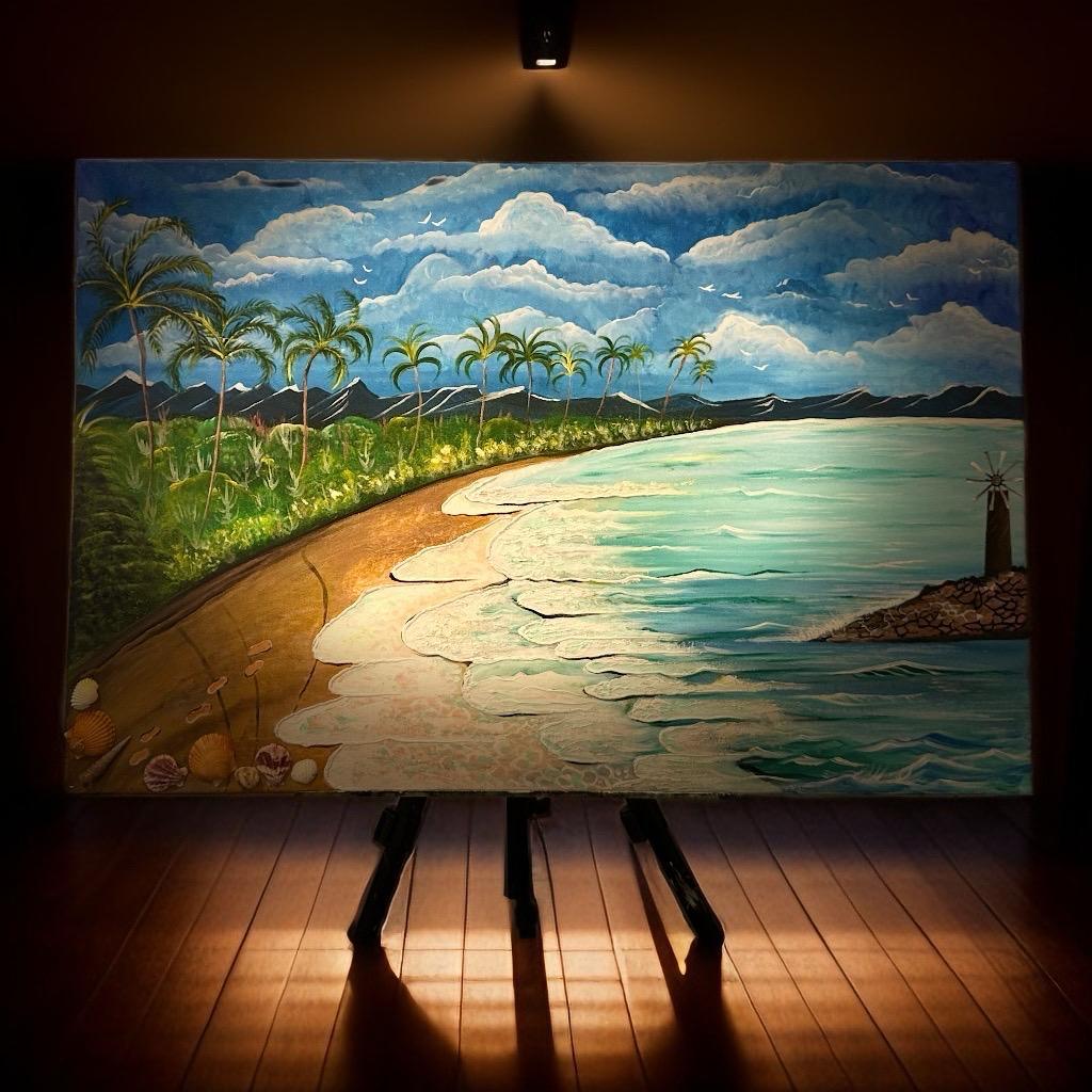 Whispers of the Coast – Hand-Painted Coastal Wall Art on Canvas