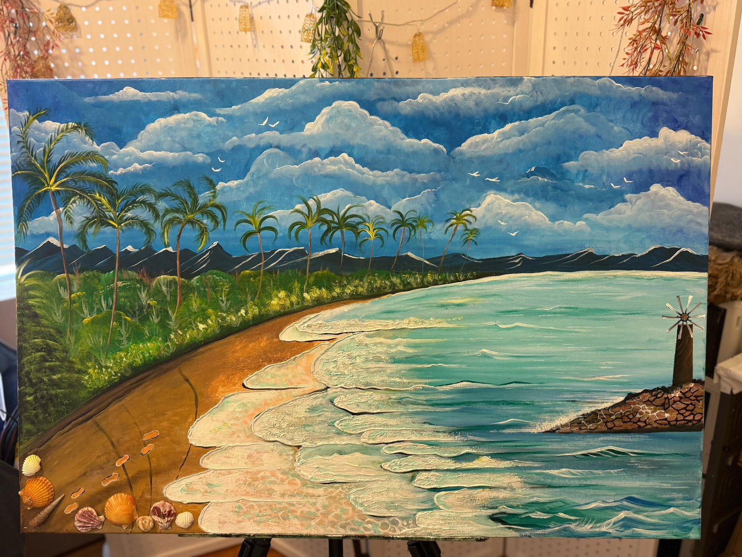 Whispers of the Coast – Hand-Painted Coastal Wall Art on Canvas