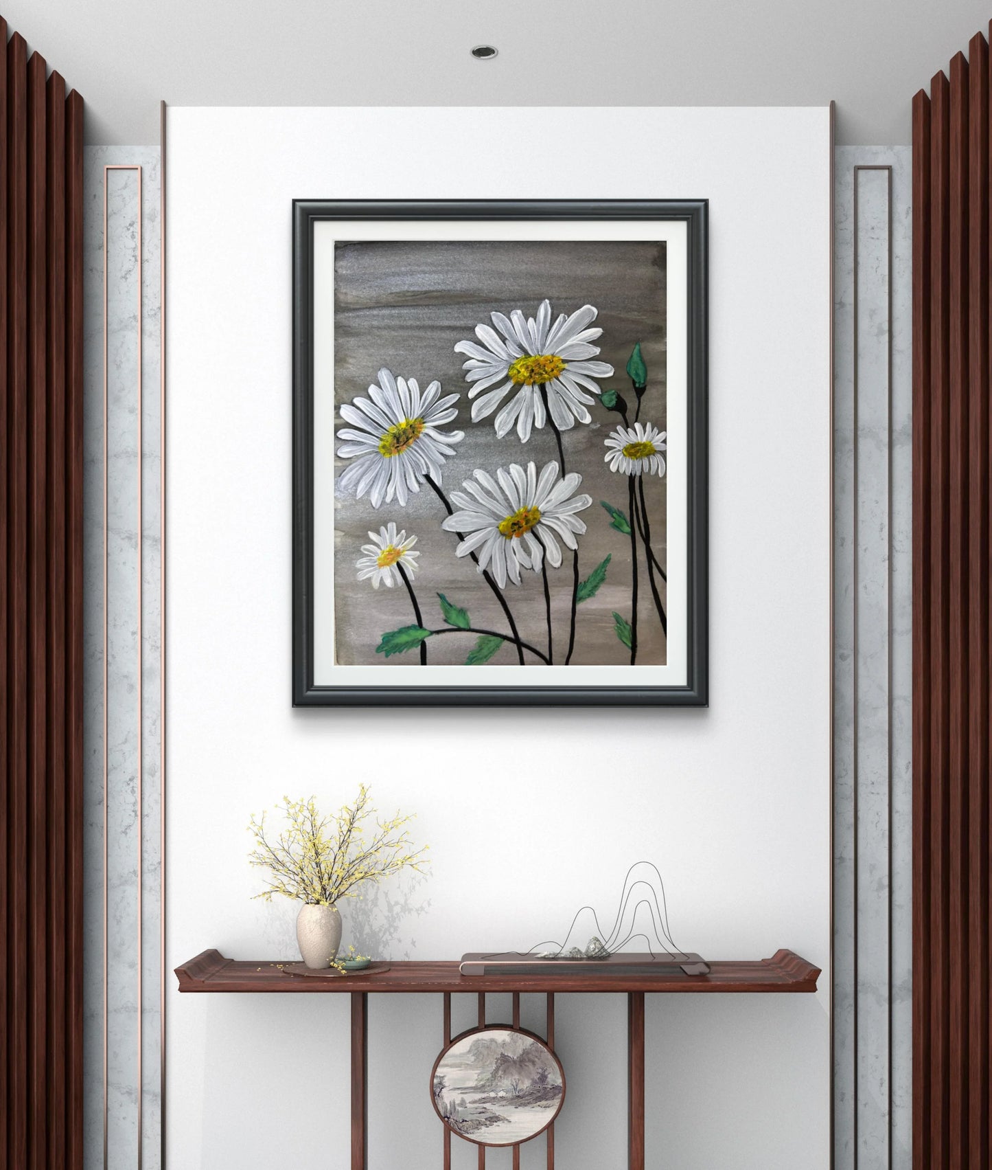 original-watercolor-daisy-painting-on-fine-art-paper-5-5-x-8-1-inches