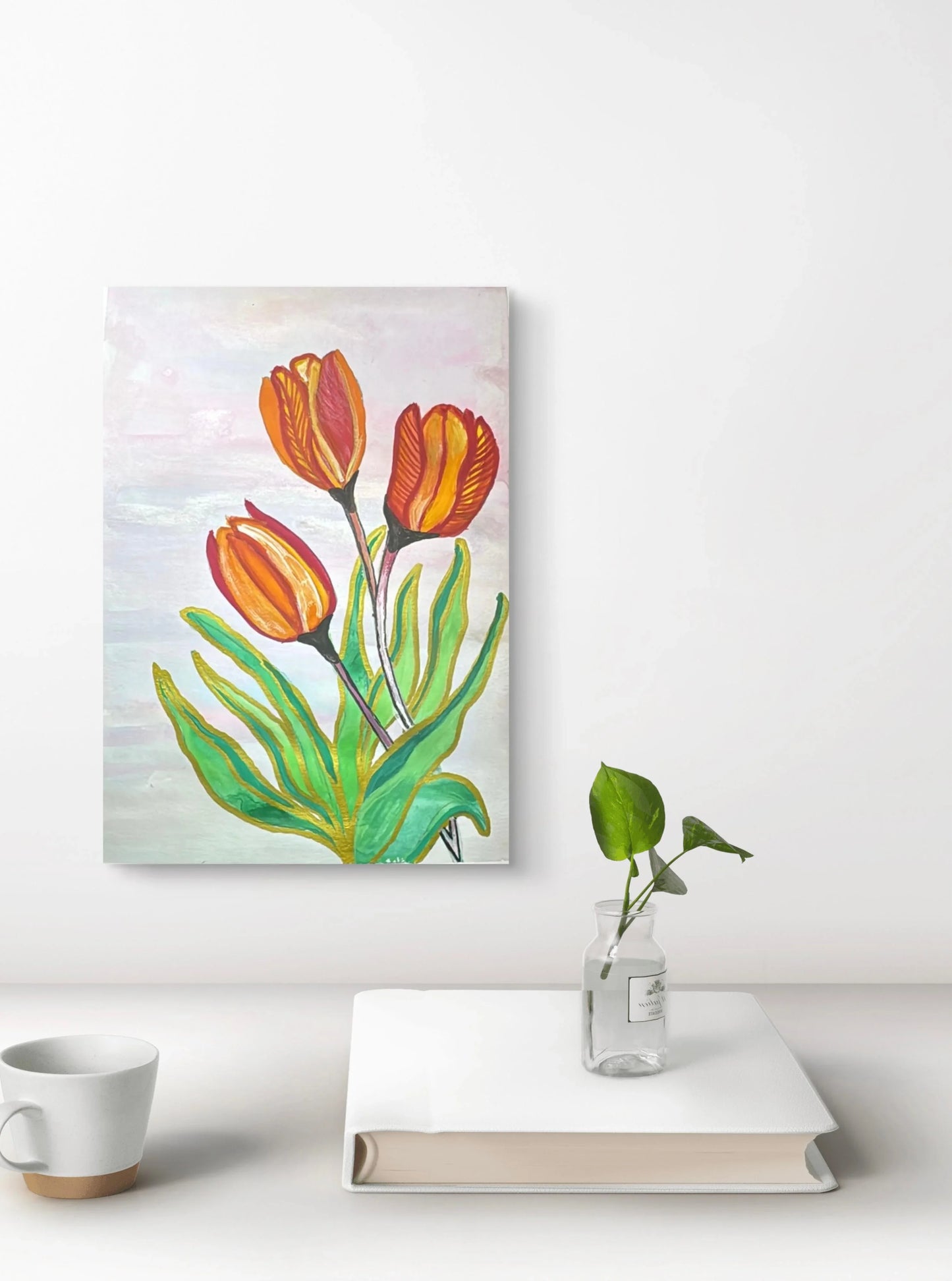 orange-tulip-watercolor-painting