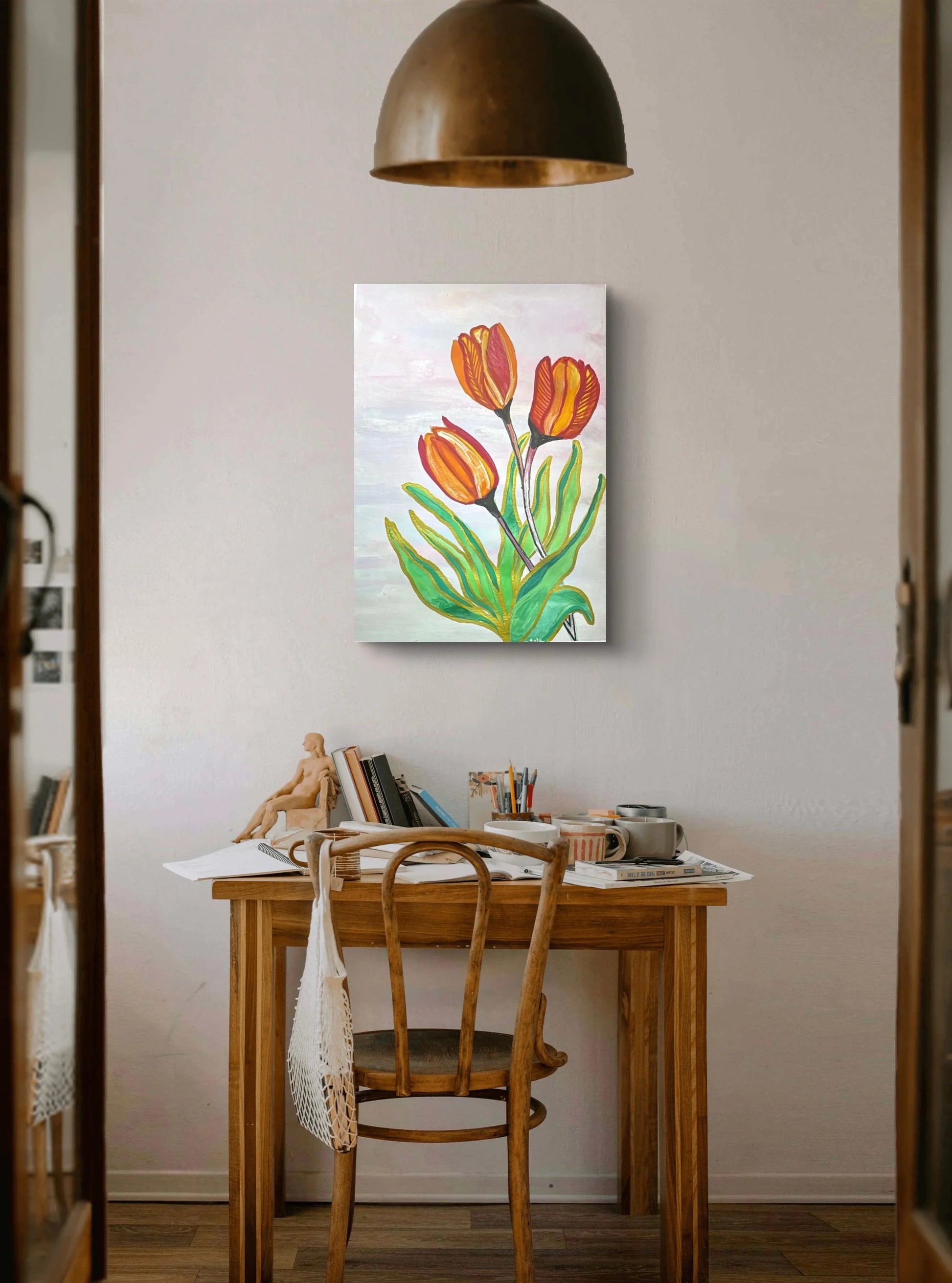 orange-tulip-watercolor-painting