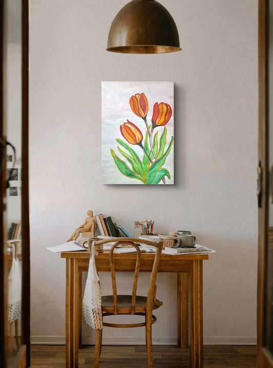 orange-tulip-watercolor-painting