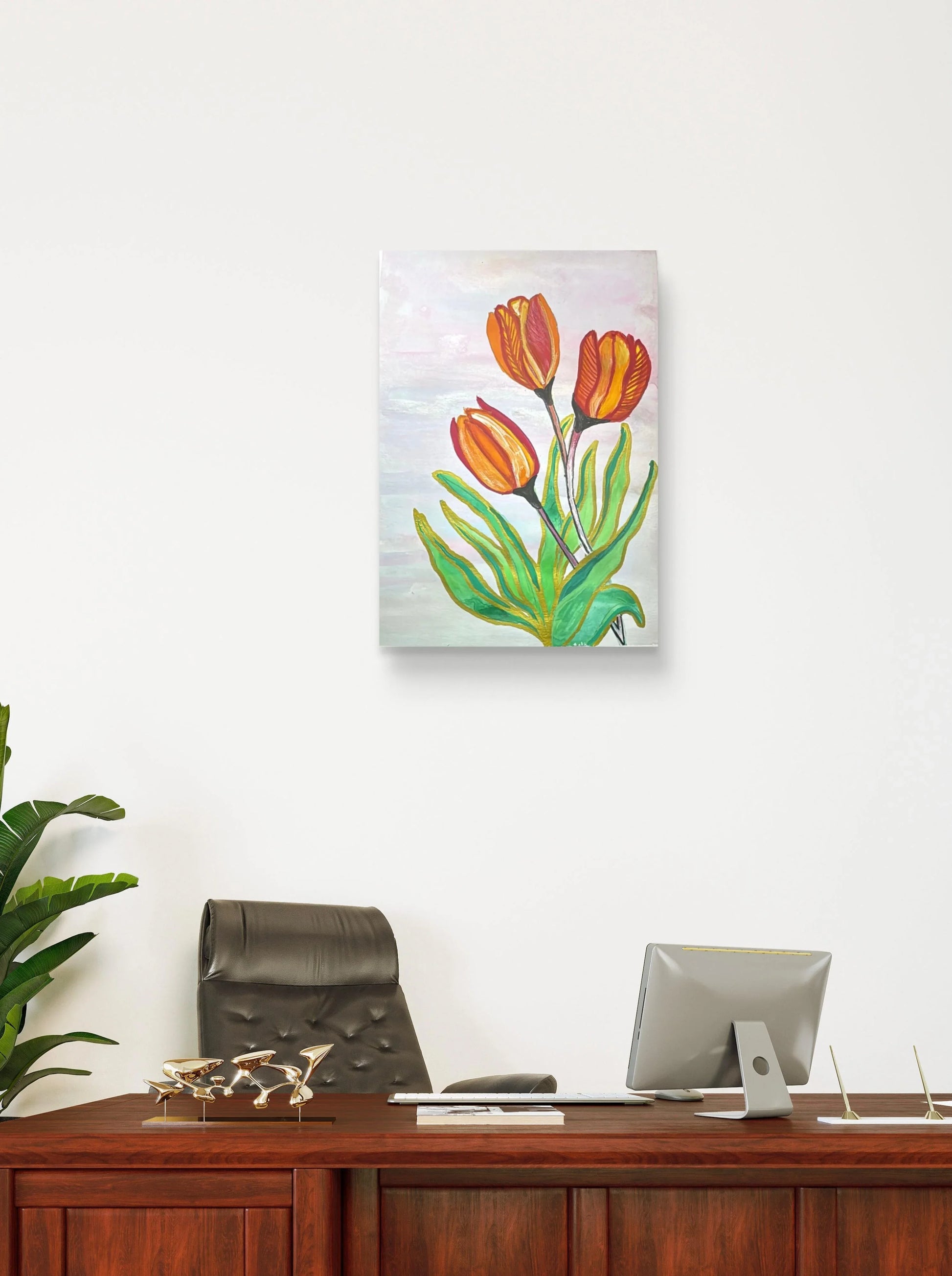 orange-tulip-watercolor-painting