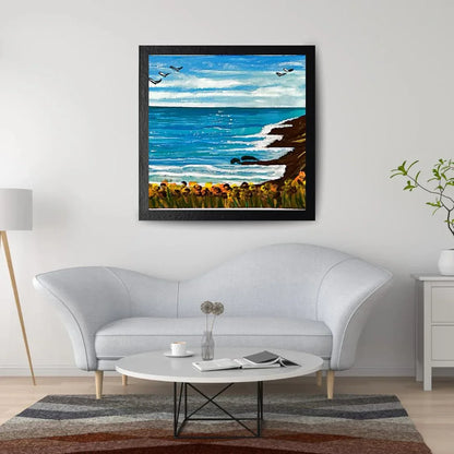 Whispers of the Ocean– Coastal Watercolor Seascape (5x7.5")