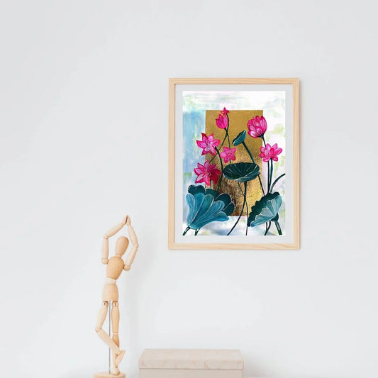 Bloom Against the Light – Original 8x11" Floral Painting on Mixed Media Paper