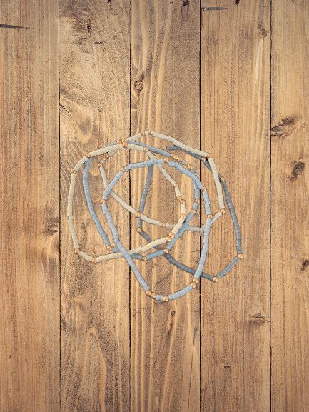 Ocean Drift Set – Pastel Blue, Beige & Lilac Handmade Bracelet Set for a Tranquil Vibe