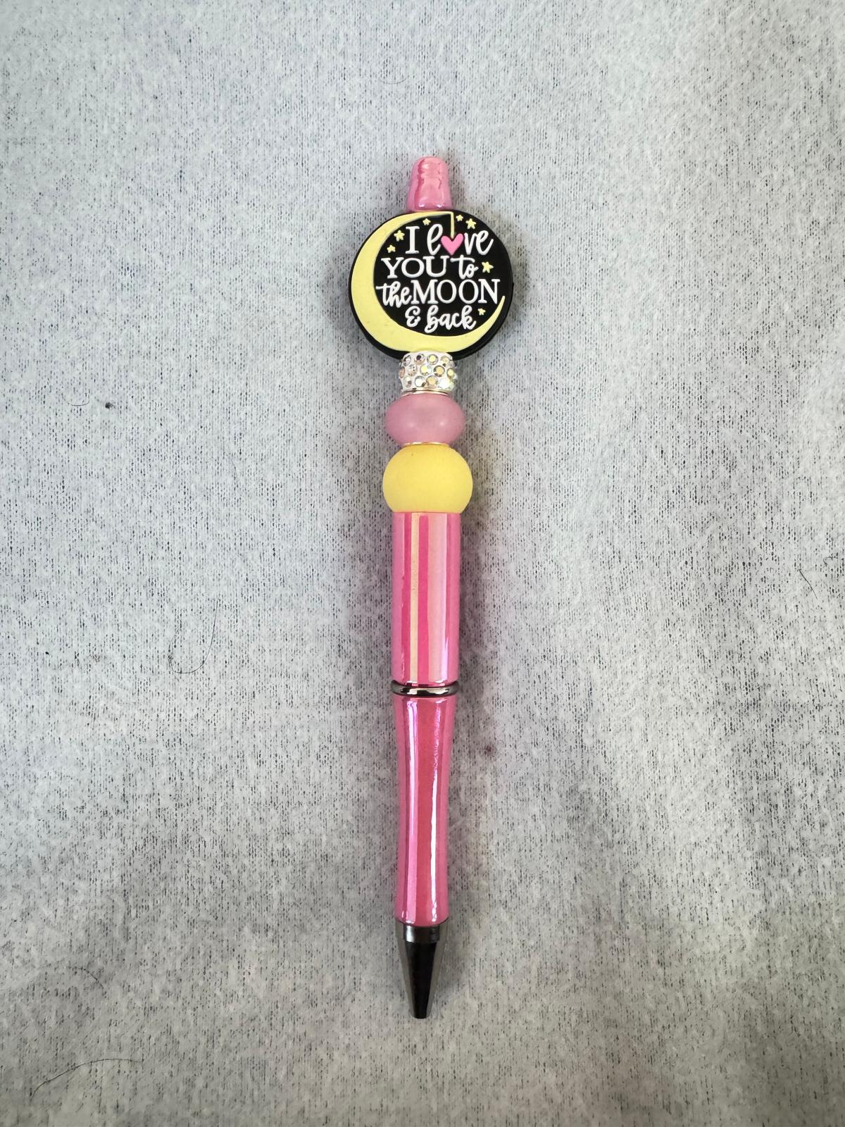 To the Moon & Back" Pink Decorative Pen