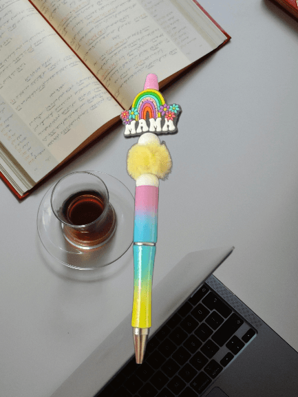 Rainbow Mama Beaded Pen | Colorful Gift for Moms & Baby Showers