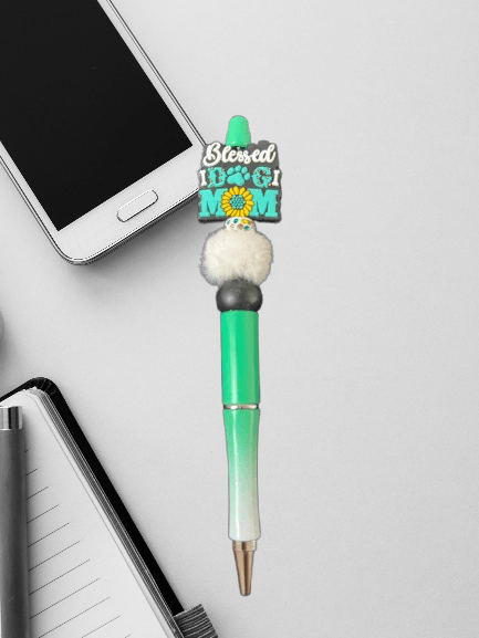 Blessed Dog Mom Beaded Pen | Unique Gift for Dog Lovers & Pet Moms