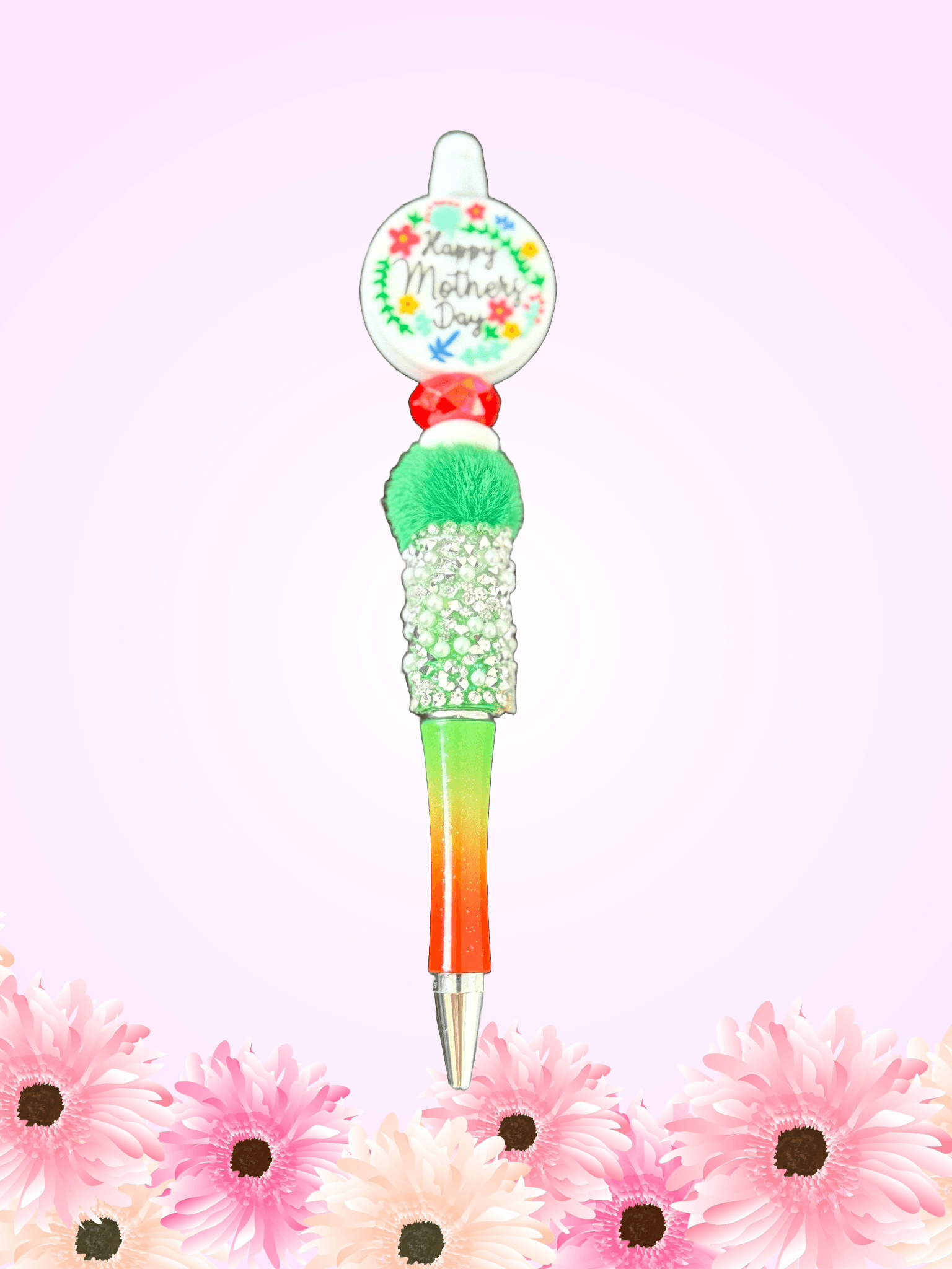 Floral Bloom Mother’s Day Pen – Handmade Sparkling Gift for Moms & Grandmothers